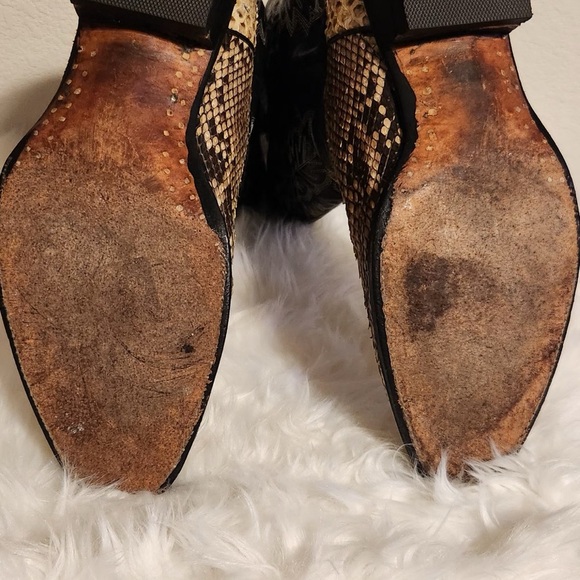 Black and Tan snake skin Cowboy Boots main image 5